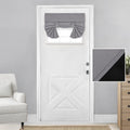 Homeideas 100% Blackout French Door Curtains, Privacy Small Door Curtains For Door Window, 26 X 20 Inch Door Shades For Front Door, Thermal Insulated Door Window Covering, (1 Panel, Light Grey)