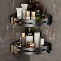 zuku Corner Shelf/Rack for Bathroom Without Drill Wall Aluminium Self Adhesive Bathroom Shelf/Shelf for Kitchen Corner Rack Wall