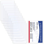 Wisdompro 10 Pack New Medicare Card Holder Protector Sleeves, 6 Mil Soft And Flexible Clear Pvc Wallet Size Slot For Social Secu