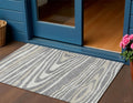 3 X 5 Gray Ivory And Beige Faux Bois Washable Indoor Outdoor Area Rug