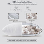 Miulee 14X22 Pillow Inserts, Pack Of 2 Down Feather Throw Pillow Inserts, Decorative Fluffy Throw Pillows Cotton Fabric For Living Room Sofa Bed