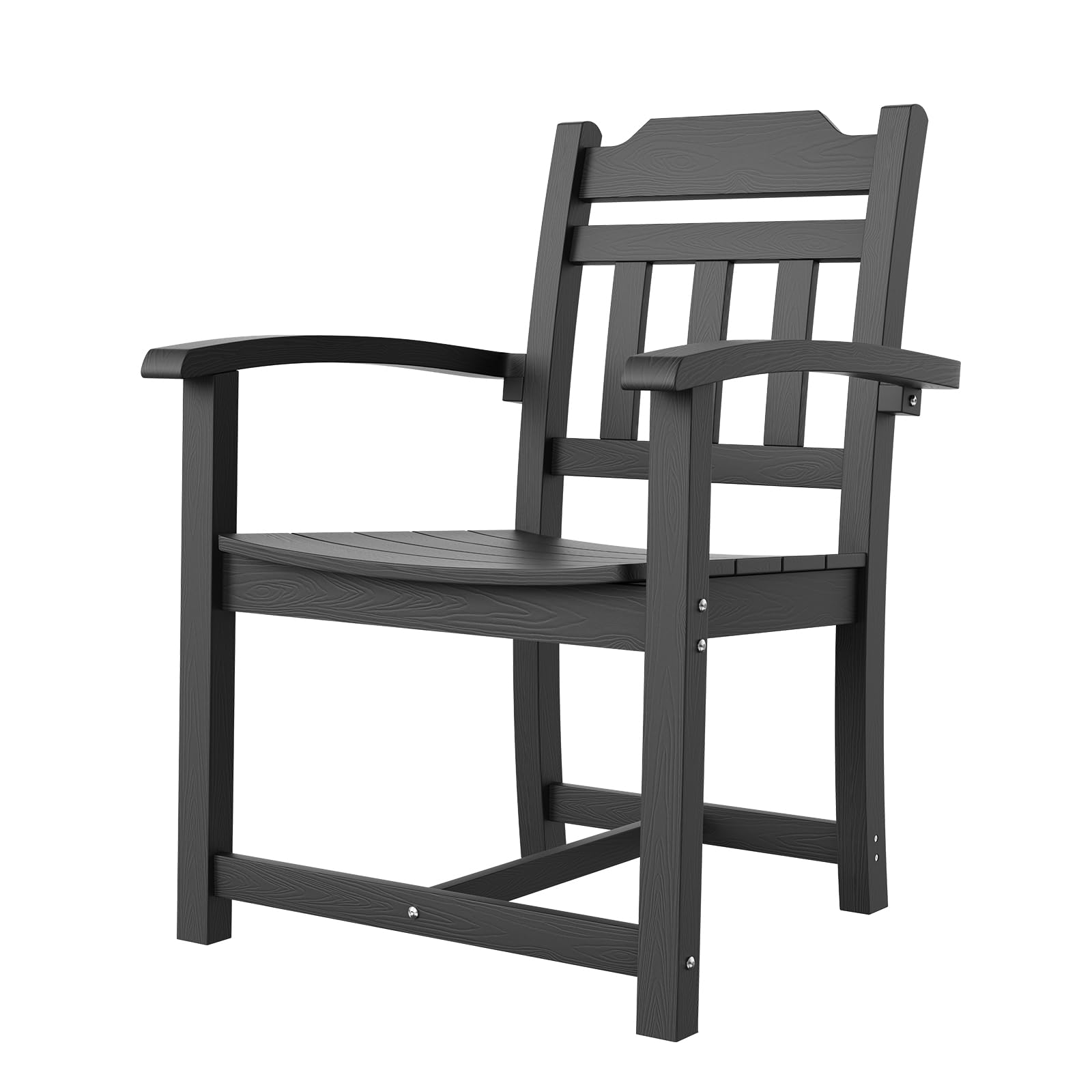 VEVOR 7 Pieces Patio Dining Set, Outdoor Rectangle Furniture Table and Chairs Set, All Weather Garden Furniture Table Sets, Hips Patio Conversation Set, for Lawn, Deck, Backyard, Poolside, Black