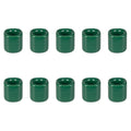 Mega Candles 10 pcs Green 1/2 Inch Diameter Ceramic Chime Ritual Spell Candle Holders, Great for Casting Chimes, Meditation, Rit