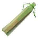 Sl Crafts 50Pcs Paper Hand Fan With Organza Bags Bamboo Handheld Folding Fan Decorative Paper Fan Wedding Party Favors (Light Gr