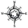 ruelen Metal Decorative Nautical Compass Wall Decor,Mountain Forest Decor Living Room Bedroom Office Porch Garden Patio Signs Wa
