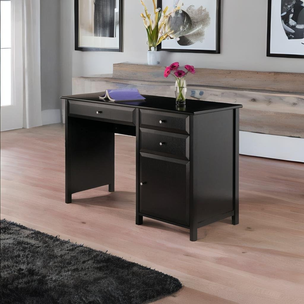 Ergode Delta Writing Desk: Sleek, Modern, Cabinet & Drawers, Easy Assembly