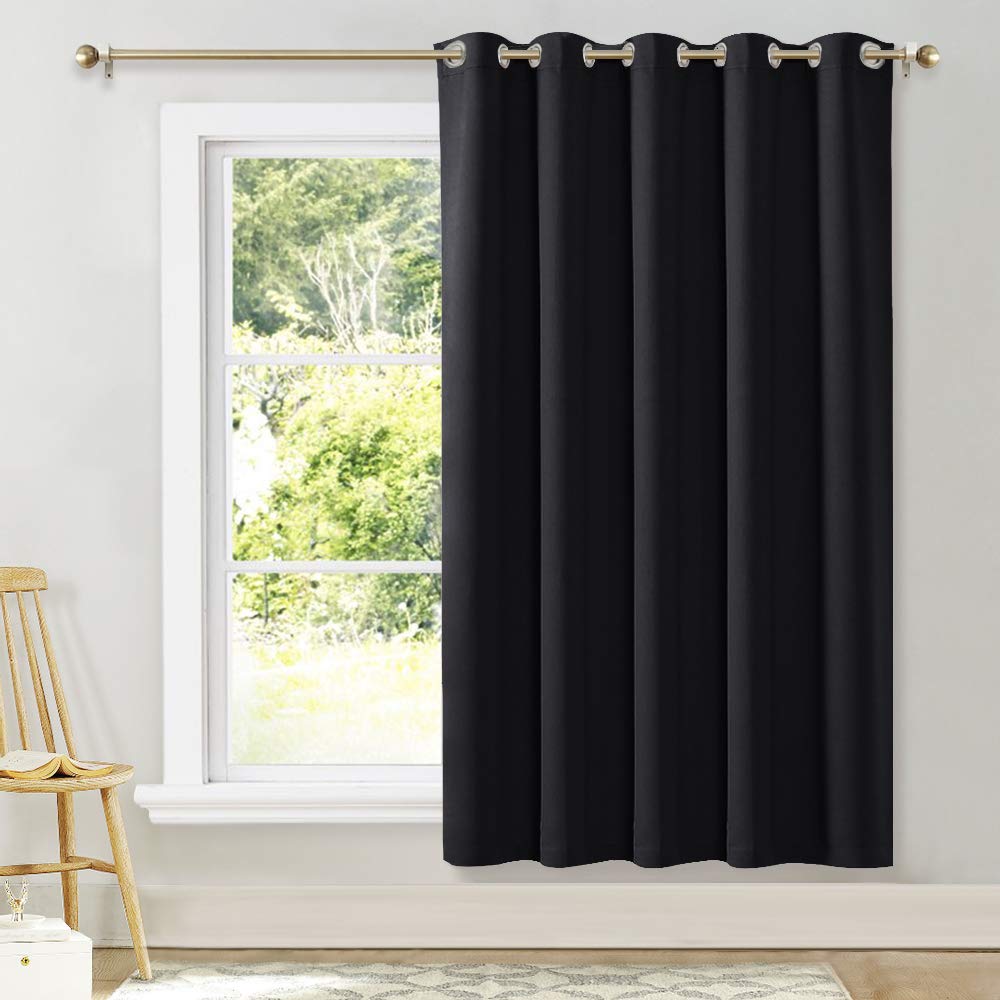 NICETOWN Halloween Wide Drapes for Sliding Glass Door,Window Treatments for Patio Doors,Grommet Thermal Insulated Blackout Curta