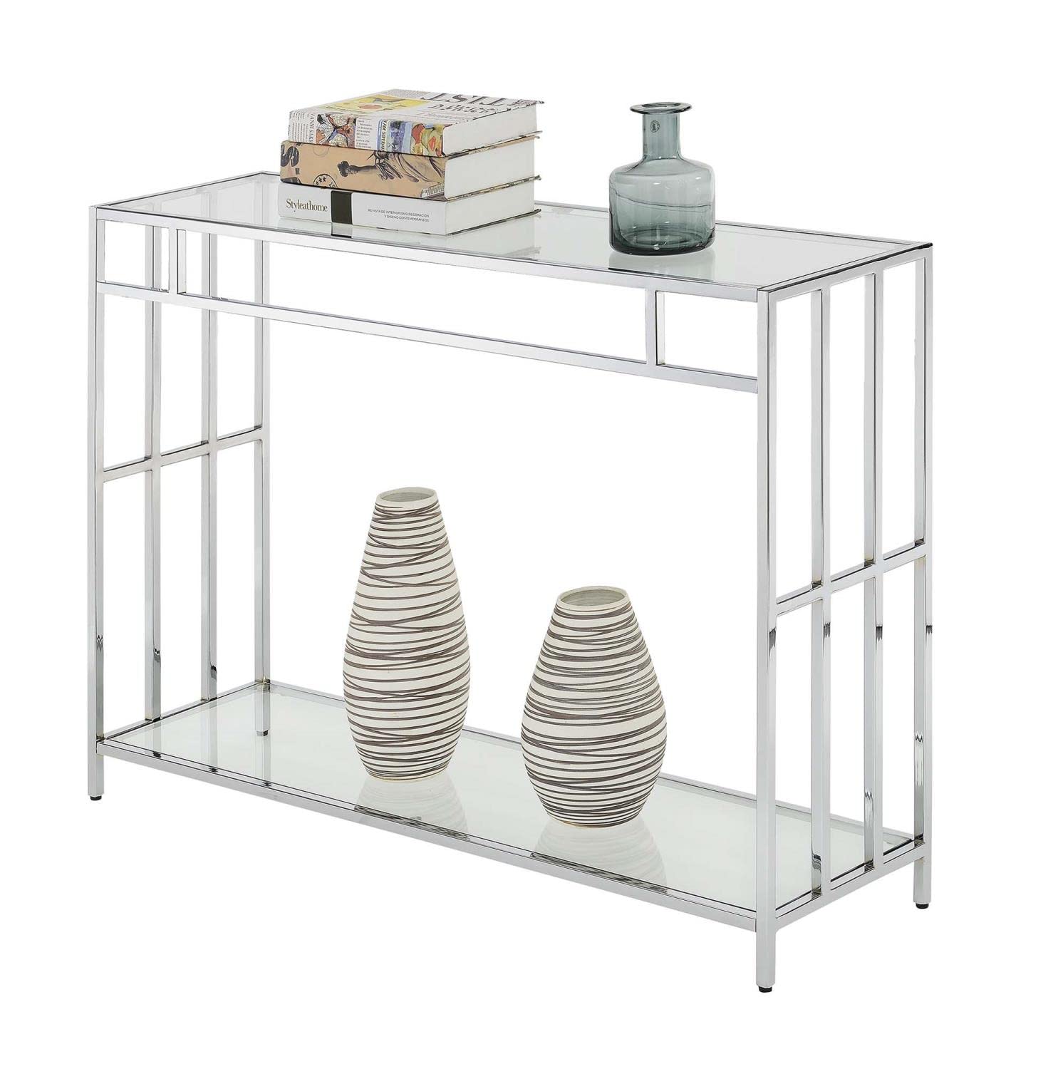 Convenience Concepts Mission Glass Console Table - Thumbnail 3
