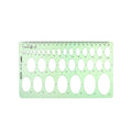 Uxcell Geometric Drawing Template Oval Style Measuring Ruler 20Cm For Drawing Engineering Drafting Building Office Supplies