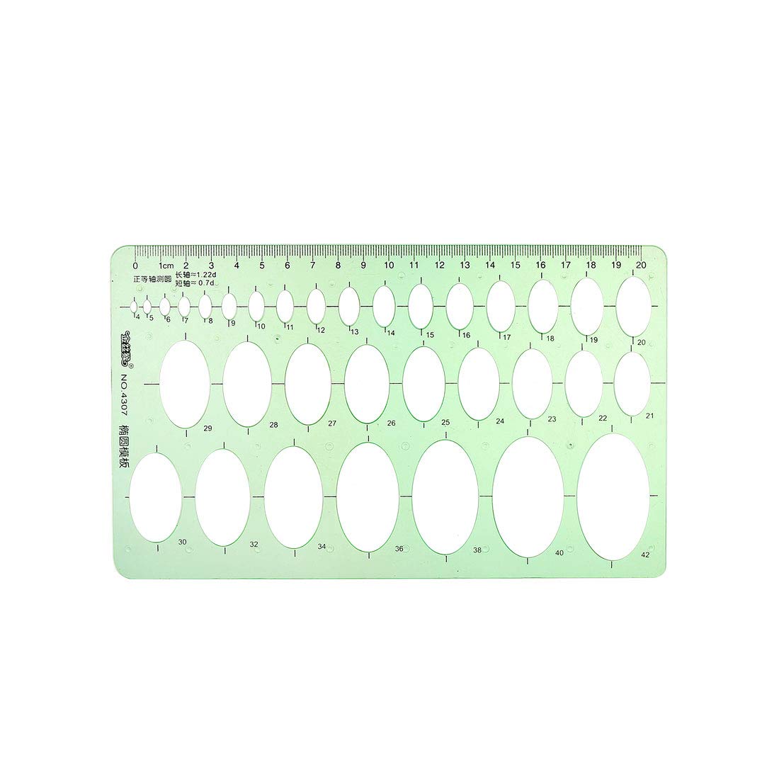 Uxcell Geometric Drawing Template Oval Style Measuring Ruler 20Cm For Drawing Engineering Drafting Building Office Supplies