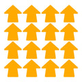LiteMark Durable Gloss Finish Golden Yellow 4 X 4 Inches Round Arrow Decal Vinyl Stickers | Great for Floors, Ceilings, Walls, a