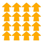 LiteMark Durable Gloss Finish Golden Yellow 4 X 4 Inches Round Arrow Decal Vinyl Stickers | Great for Floors, Ceilings, Walls, a