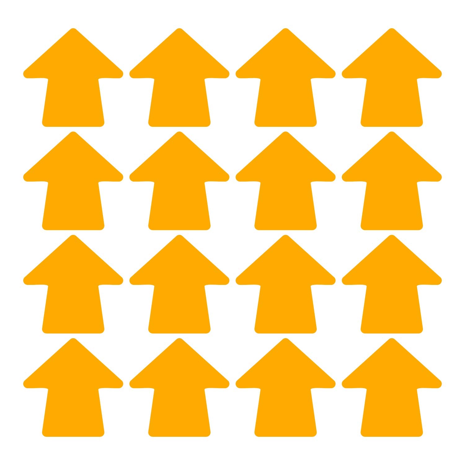 LiteMark Durable Gloss Finish Golden Yellow 4 X 4 Inches Round Arrow Decal Vinyl Stickers | Great for Floors, Ceilings, Walls, a