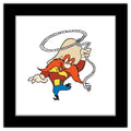 Trends International Gallery Pops Looney Tunes - Classic Yosemite Sam Wall Art, Black Framed Version, 12 x 12
