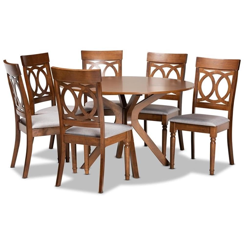 Baxton Studio Jessie 7-Piece Dining Set - Thumbnail 2