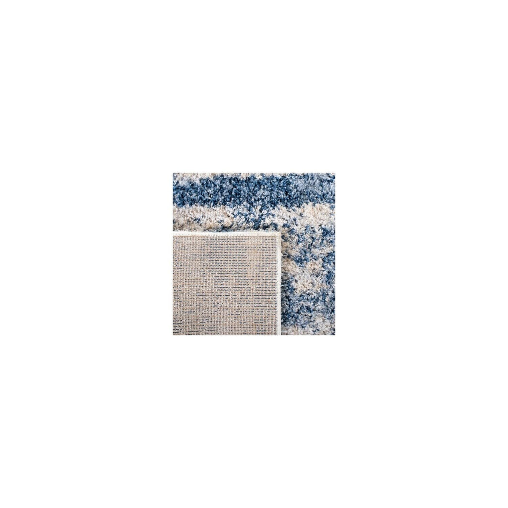 Safavieh Berber Shag Collection Area Rug - 10' X 14', Beige & Blue, Modern Abstract Design, Non-Shedding & Easy Care, 1.2-Inch T