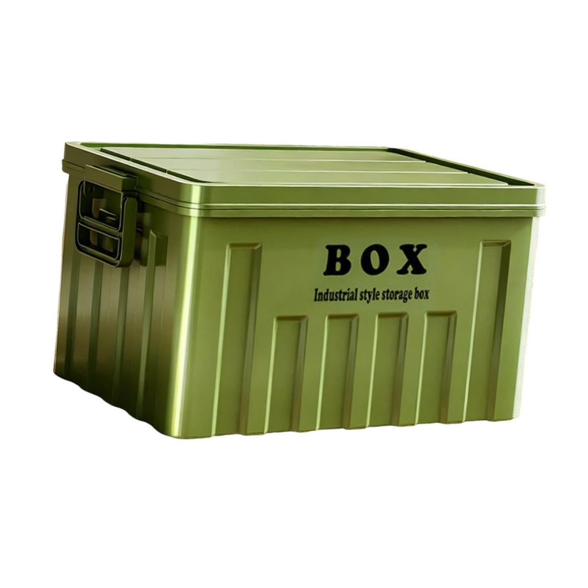 HEAVENGLOW Lidded Storage Bin Large Capacity Car Trunk Organizer for Toys Clothes Shoes Green