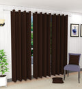DECOMIZER Room Darkening Blackout Long Door Curtains 9 feet Long for Long Doors | Coffee, Set of 2 Pieces