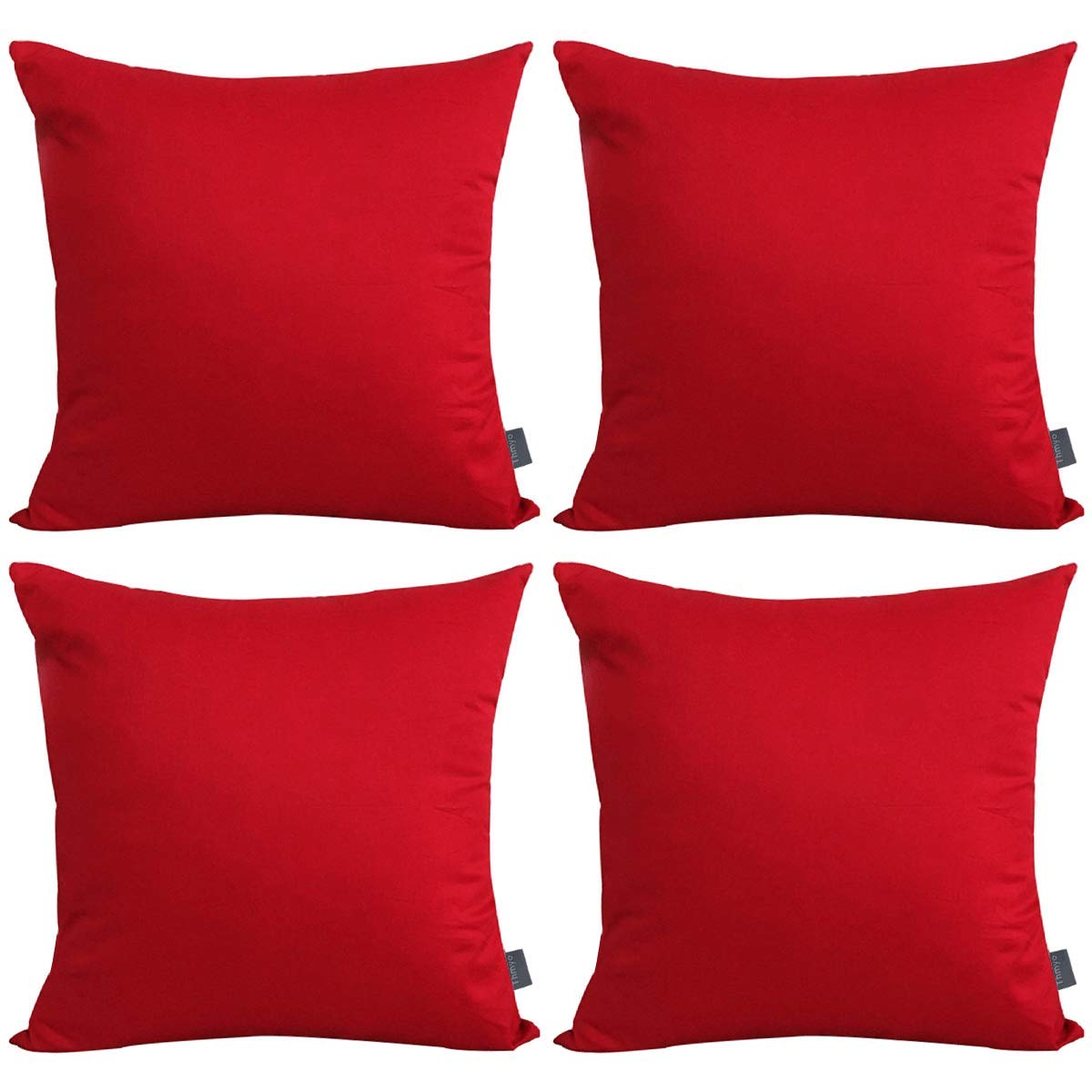 Thmyo 4-Pack 100% Cotton Comfortable Solid Decorative Throw Pillow Case Square Cushion Cover Pillowcase Sublimation Blank Christ