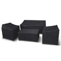 Startwo Outdoor Furniture Cover Waterproof, 4 Piece Patio Furniture Set Cover For Outside Couch, Lawn Chairs, Coffee Table, Windproof With Buckle Strap, Black