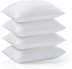 Acanva Basic Bed Pillow Soft Rest Cushion Stuffer For Sleeping, King , White 4 Count