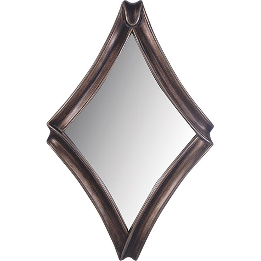 Timeless Reflections By Afd Home 10874377 Diamond Ribbon Mirror, Silver/Bronze Finish