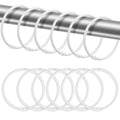 24 Pack Shower Curtain Rings, Rustproof Decorative Shower Curtain Hooks Metal Round Shower Ring Hooks for Bathroom Shower Rod (A