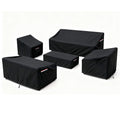 Patio Furniture Cover Set, 5-Piece Outdoor Furniture Cover Waterproof, Covers for Sofa, Loveseat, Chairs & Coffee Table, Heavy-D