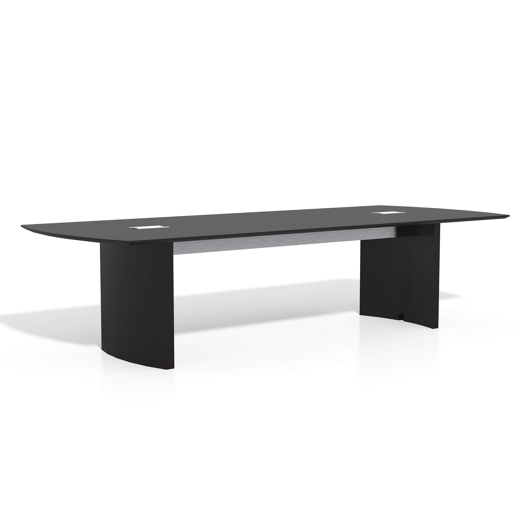 Safco Medina 48' X 120' Rectangular Conference Table, Mocha Finish | Wire Management | Durable Laminate Top