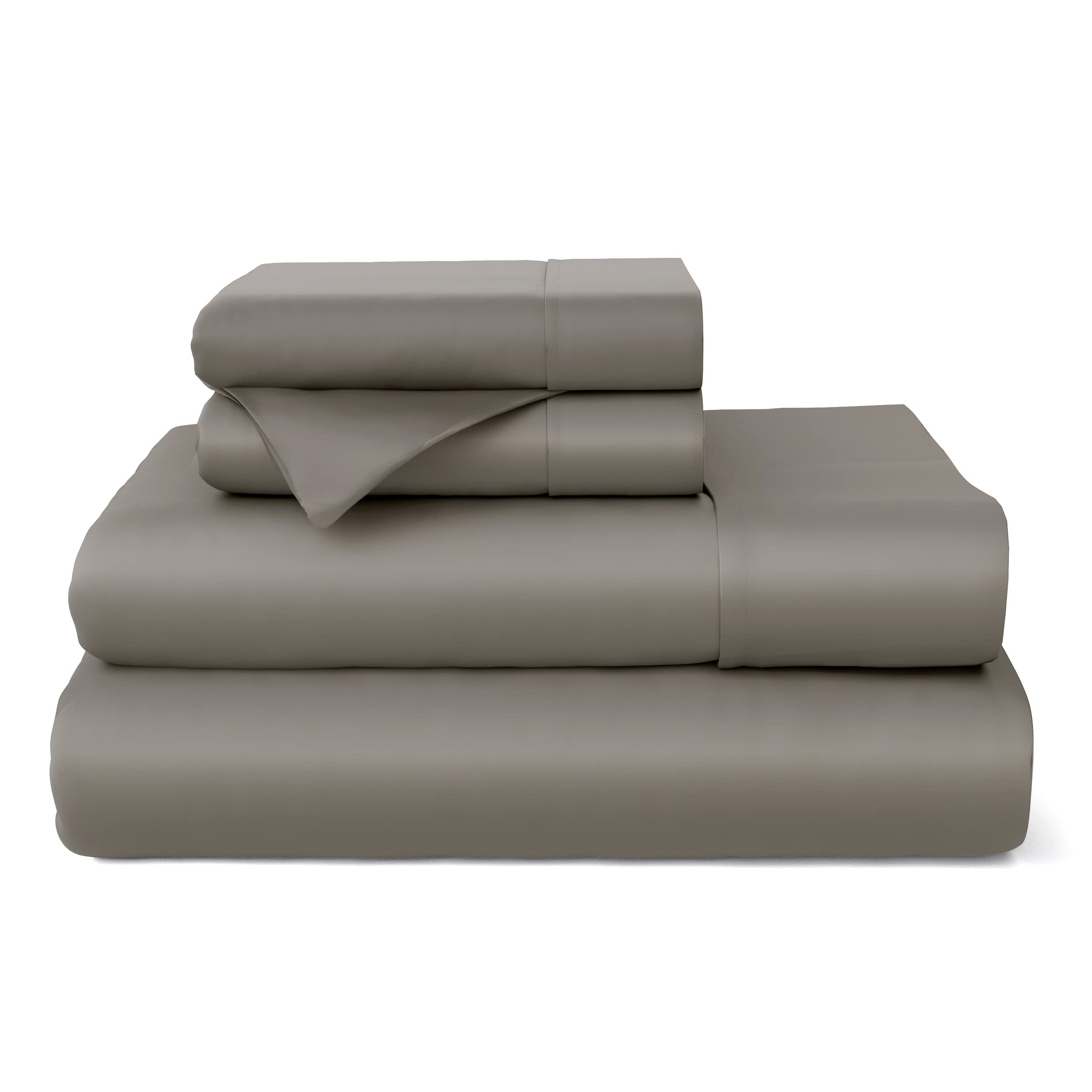 Cosy House Collection 100% Rayon Derived from Bamboo Bed Sheet Set  Cooling, Breathable, Silky Soft 4Piece Deep Pocket Bedding