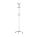 Monarch Specialties 2006, Hall Tree, Free Standing, 12 Hooks, Entryway, 70inch H, Bedroom, Metal, White, Contemporary, Modern Coat