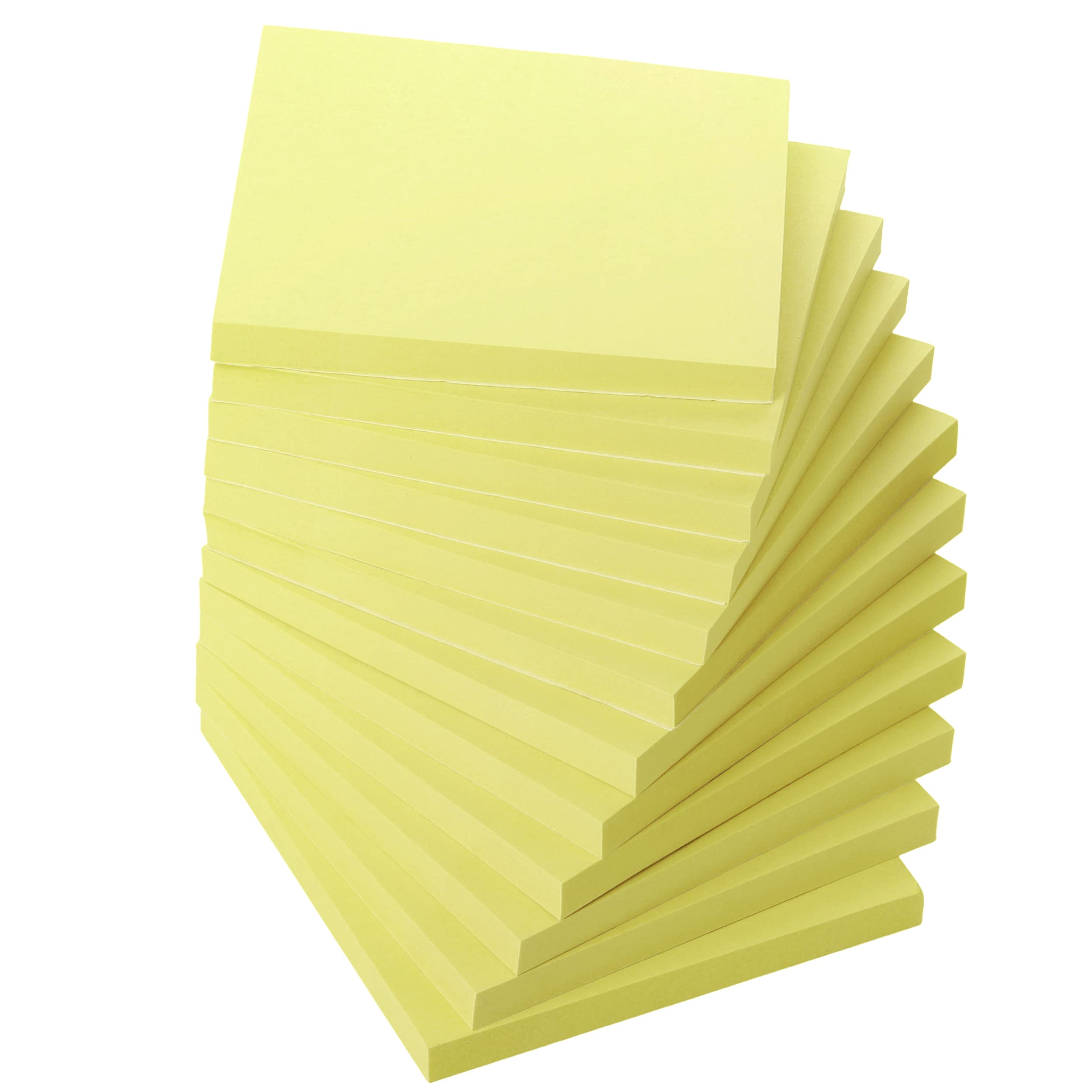 Mr. Pen- Sticky Notes, 3'X3', 12 Pads, Pastel Yellow Colors, Self-Stick Pads, Aesthetic, Colorful, Bulk