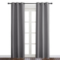 Nicetown Gray Curtain Blackout Drape Panel, Single Panel, 34 X 84 Inch, Grey, 3 Pass Microfiber Noise Reducing Thermal Insulated Window Drapery With Grommet