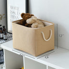 Thewarmhome Organization And Storage Basket For Organizing - 3 Pack 16X12X12 Inch Cube Fabric Storage Cubes, Storage Bin For She