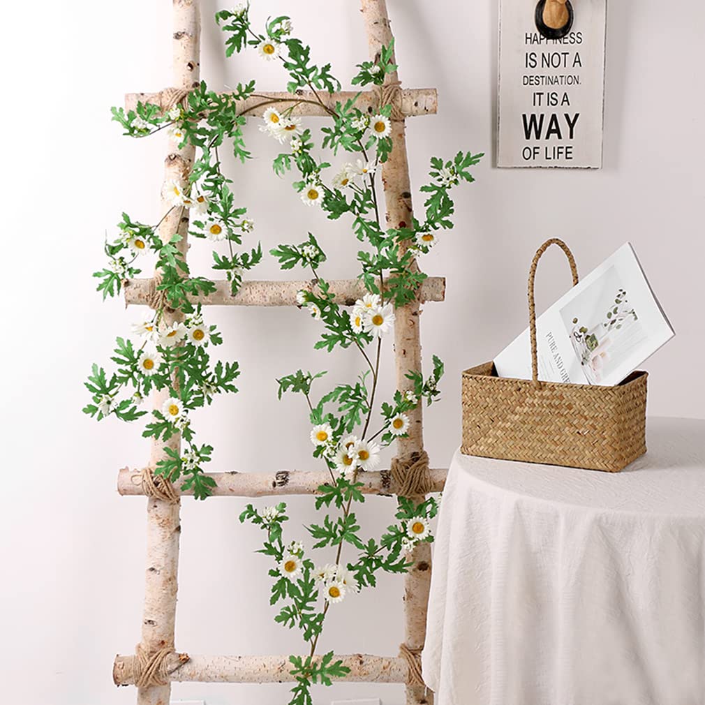 Somyting Artificial Daisy Garland Decorative Fake Flower Vine Hanging 5.6Ft Silk Flower Greenery For Home Garden Outdoor Ceremon