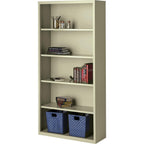 Lorell Llr41290 Fortress Series Steel Putty Book Case, 34.5" X 13" X 72"