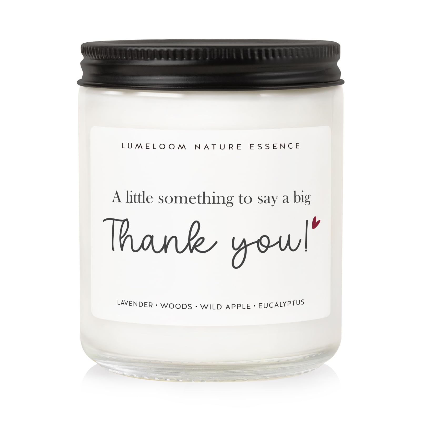 LUMELOOM Thank You Gifts for Women, Men - 9oz Lavender Scented Soy Wax Candle - Thank You Candle, Hostess, Appreciation Gifts fo