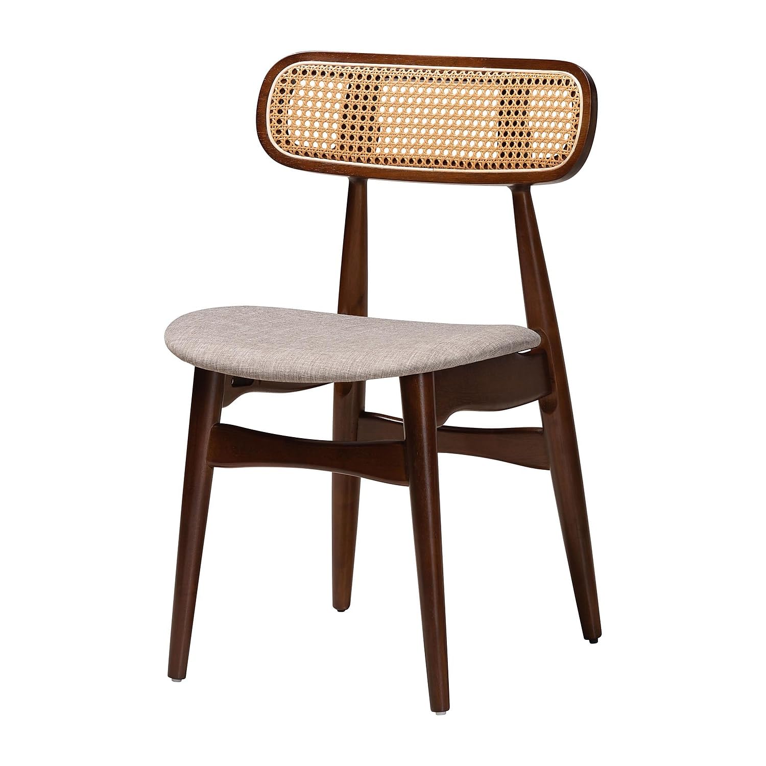 Baxton Studio Tarana 47.2-inch W Dining Set, Grey/Walnut Brown/Light Brown, 5-Piece (2341328913279HT)