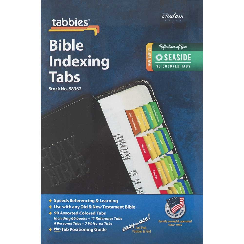 Seaside Multicolored Adhesive Old And New Testament Paper Bible Indexing Tabs