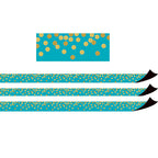 Teal Confetti Magnetic Border, 24 Feet Per Pack, 3 Packs