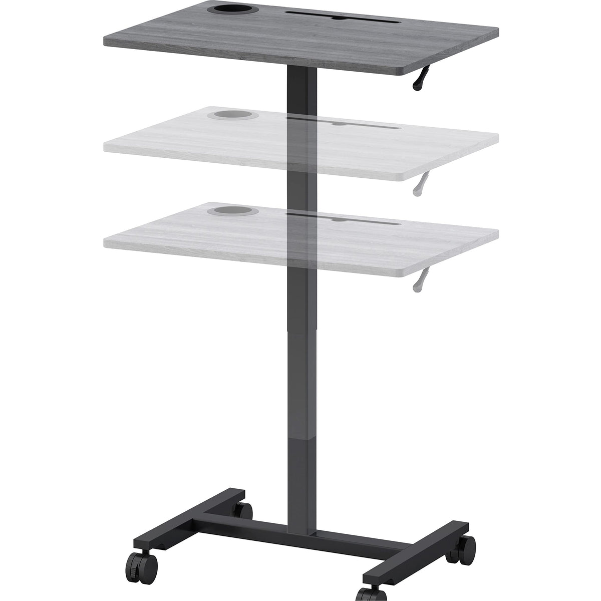 Lorell Height-Adjustable Mobile Desk