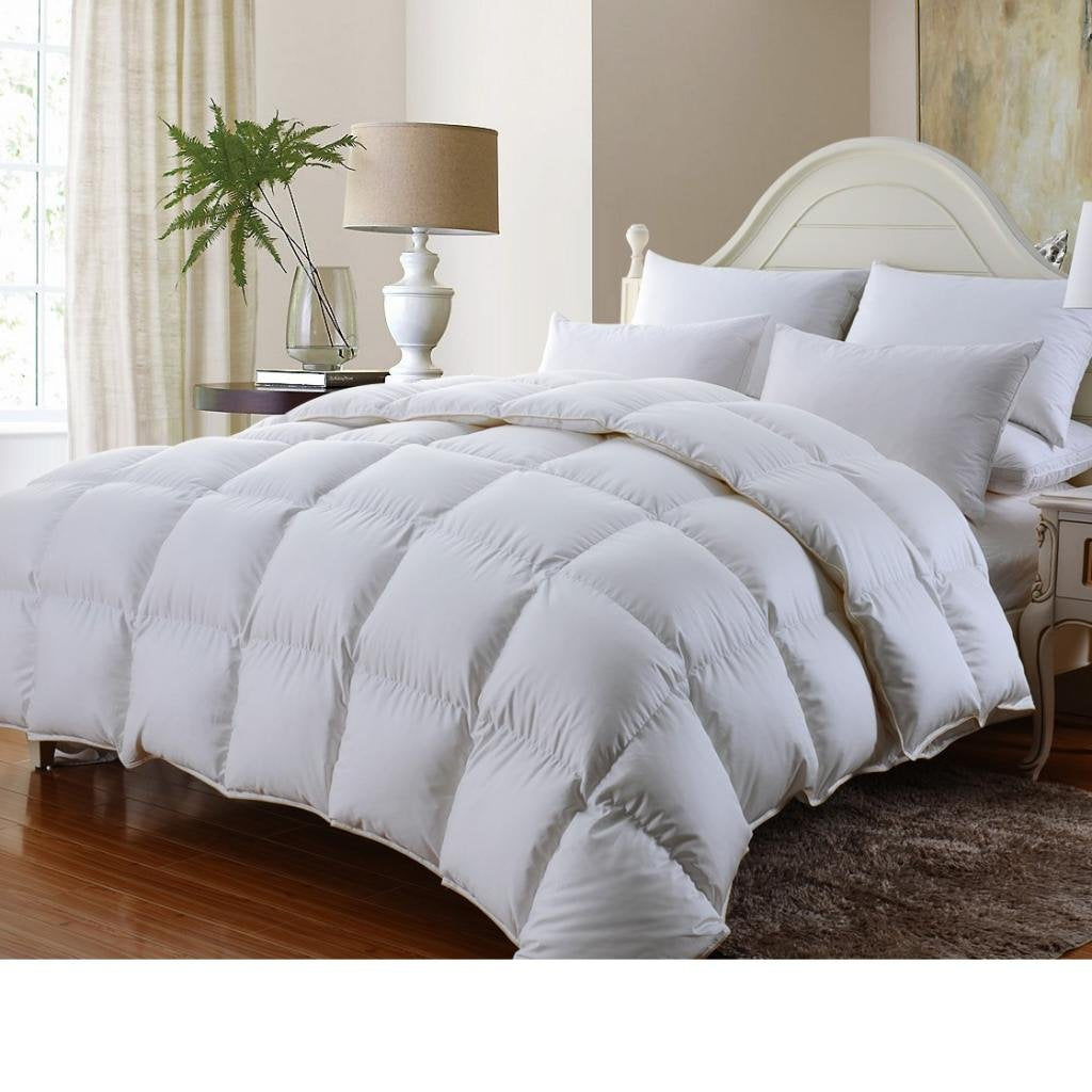 Grandeur Linens Twin Extra Long (Xl) Size Luxurious 800 Thread Count Siberian Goose Down Comforter, 100% Egyptian Cotton Cover,