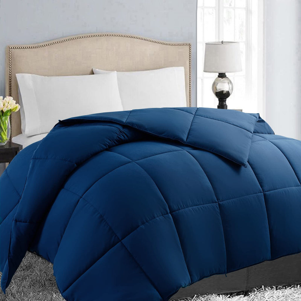 Easeland All Season California King Soft Quilted Down Alternative Comforter Reversible Duvet Insert With Corner Tabs,Winter Summ