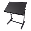 Stand Up Desk Store Adjustable Height And Angle Drafting Table Drawing Desk With Large Surface (Black Frame/Black Top, 40' W X 26' D)