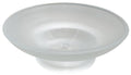 PEFKO PFK043 Table Deck Mounted Frosted Glass Soap Dish/Soap Case/Soap Holder for Bathroom/Washbasin/Kitchen (Round [ Pack of 1