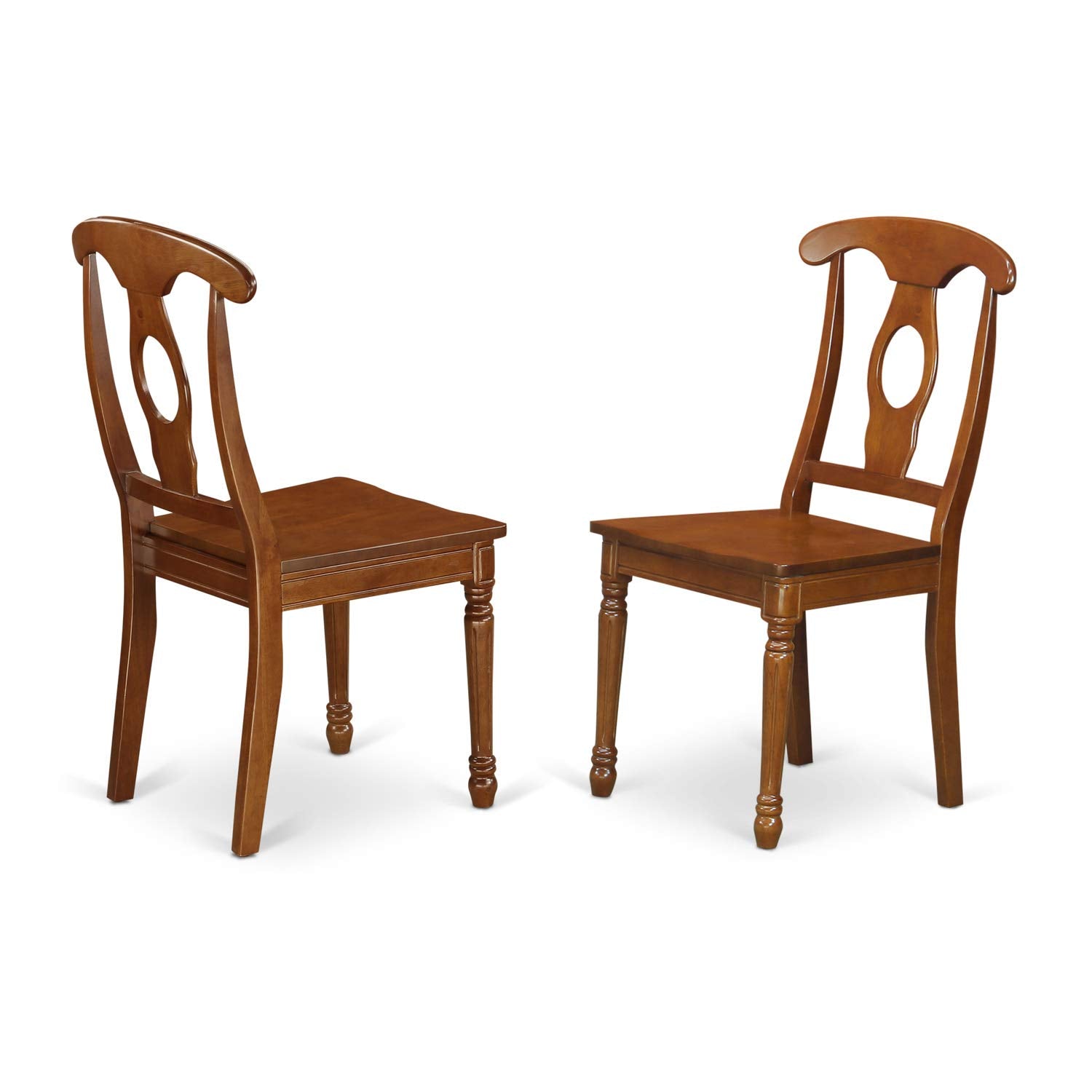 East West Furniture PONA7-SBR-W 7 Piece Kitchen Table Set Consist of an Oval Dining Table with Butterfly Leaf and 6 Dining Chairs, 42x60 Inch, Saddle Brown