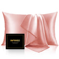 Infiixso Mulberry Silk Pillowcase For Hair And Skin, Silk Pillow Cases King Size With Hidden Zipper 20''X40'', Extraordinary Smo