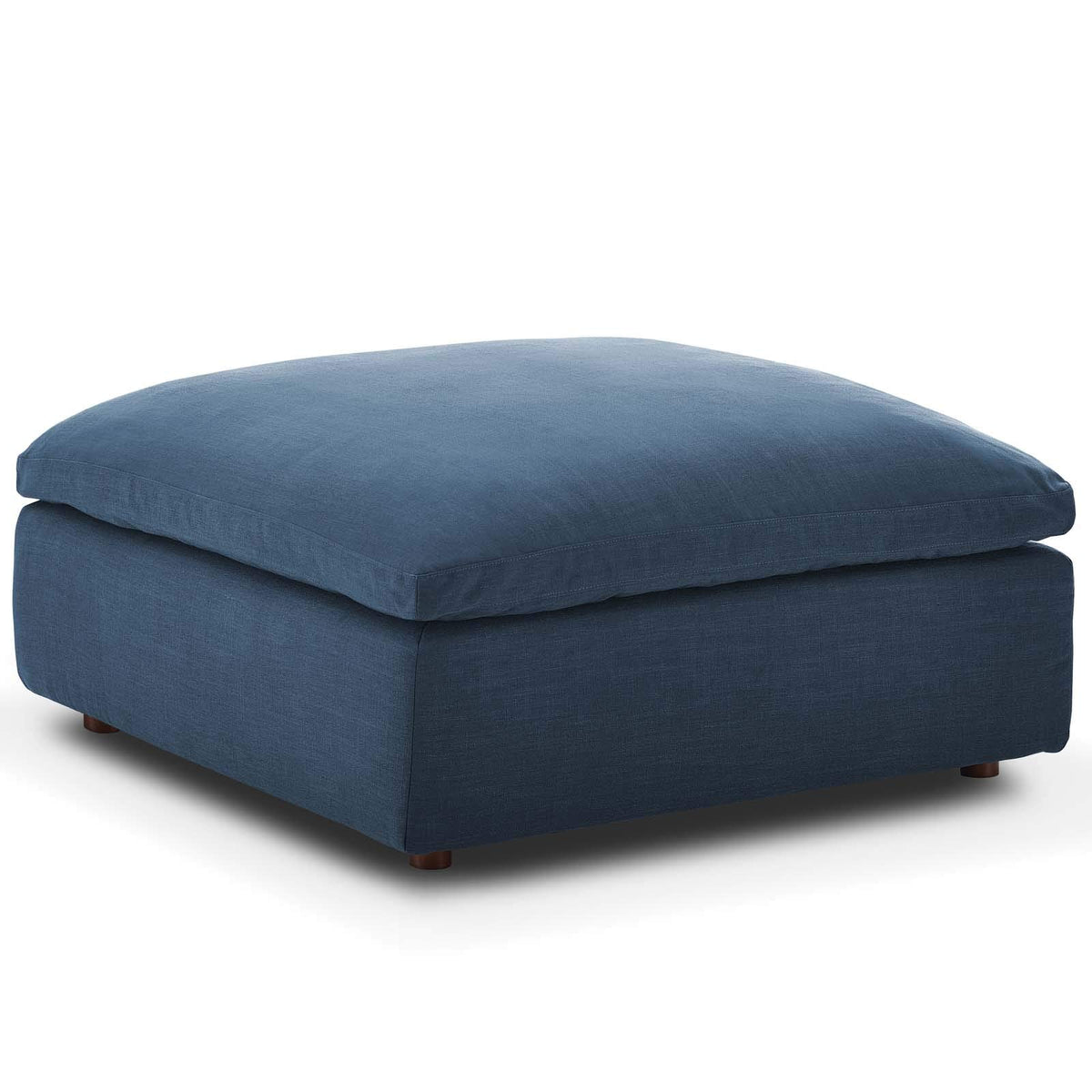 Modway Commix Down-Filled Overstuffed Upholstered Sectional Sofa Ottoman In Azure