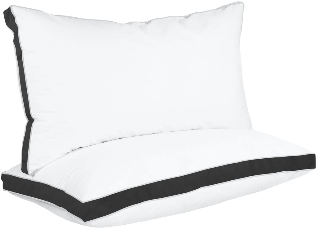 Utopia Bedding Bed Pillows For Sleeping King Size (Black), Set Of 2, Cooling Hotel Quality, Gusseted Pillow For Back, Stomach Or