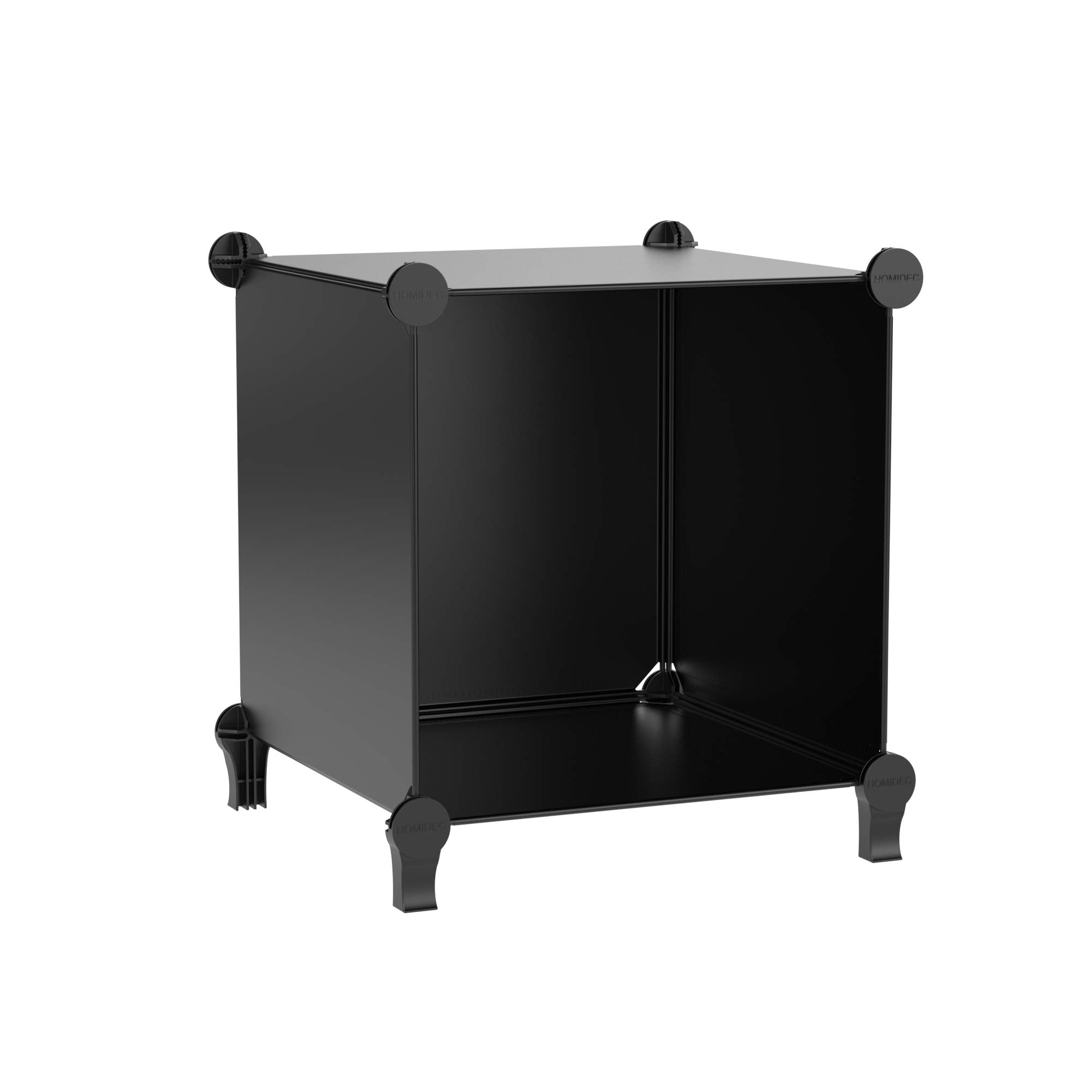 Homidec 20-Cube Black Cube Storage Organizer, Modular Storage Shelf With Hammer, Cube Storage Bin Cabinet Closet Bookshelf For Living Room, Bedroom, Office, Each Cube Size 11.8 X 11.8 Inch